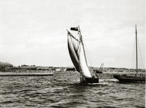Broome - Pearling Lugger Leaving Fremantle for Broome 1900
