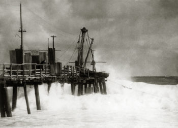Possibly during the 1930s as at this time the jetty was damaged by a number of storms The boat landing at the end of the jetty was washed away and for some time the end of the jetty hung precariously with little suppor c1932