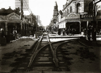 Fremantle Tram Lines High Street Looking East Corner High And Market street 1905