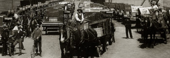 Fremantle Cargo Harvestors heading for the wheatbelt c1912