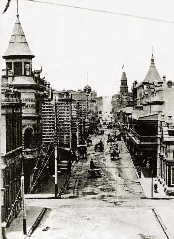 Fremantle High Street from roundhouse c1900