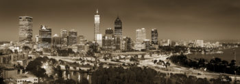 Perth from Kings Park Sepia