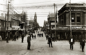 Wellington and Barrack Streets Perth c1905